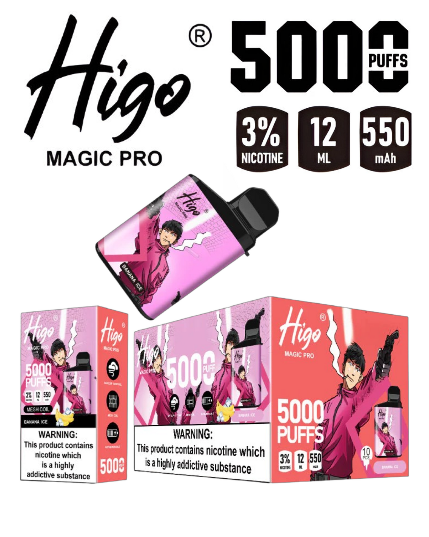 HIGO 5000 PUFFS - VAPEPEN - MIT NIKOTIN
